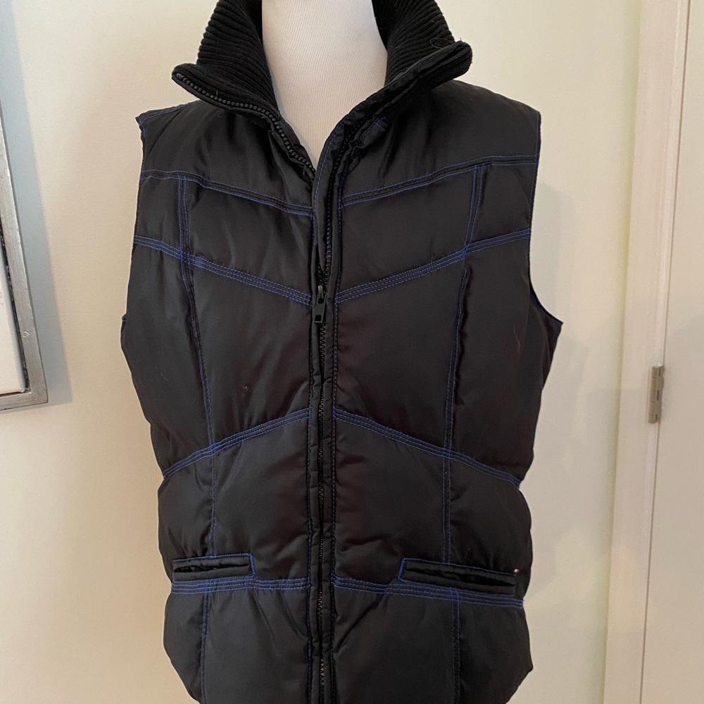Tommy Hilfiger Black Down Puffer Vest Size Large